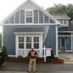 Home enhancement: pressure washing a new home in the Southwood neighborhood.