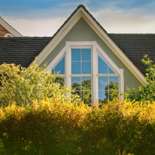 Sparkling windows of a home.