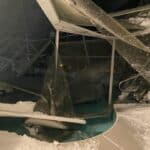 Pool cage collapse due to snow in Tallahassee, FL