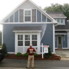 Home enhancement: pressure washing a new home in the Southwood neighborhood.